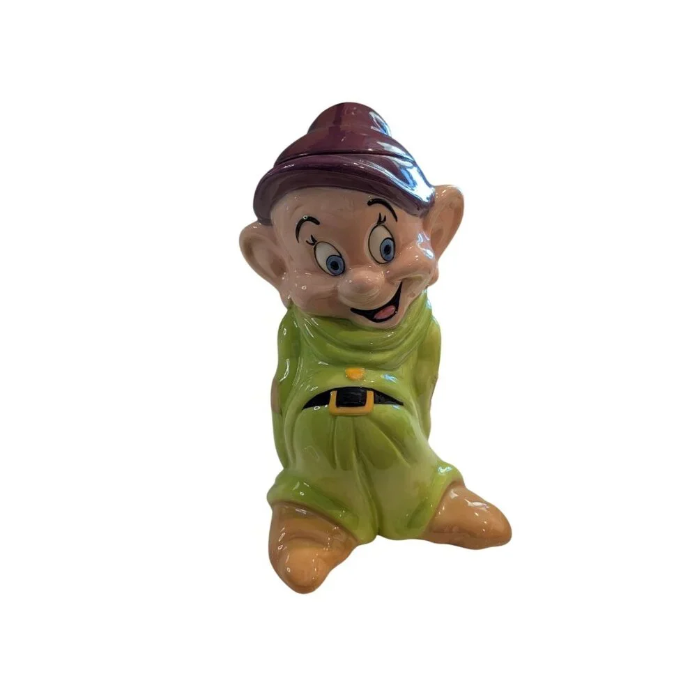 Vintage Disney Dopey Ceramic Cookie Jar by Treasure Craft Snow White Seven Dwarf - Picture 14 of 16